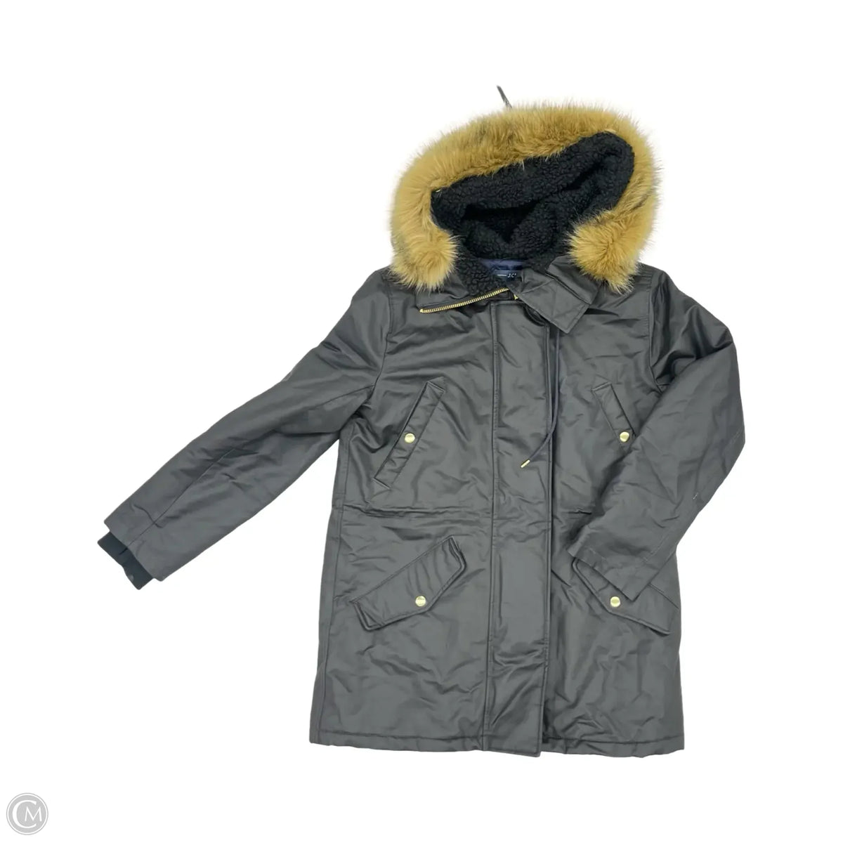 Coat Parka By J. Crew In Black, Size: L