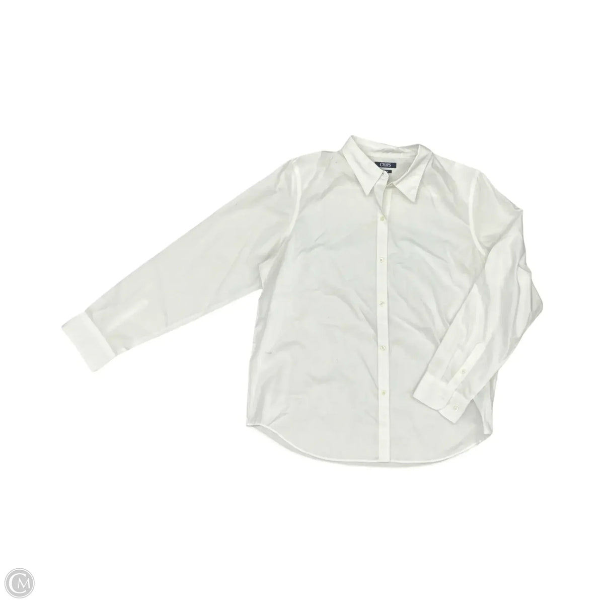 Blouse Long Sleeve By Chaps In White, Size: Xl