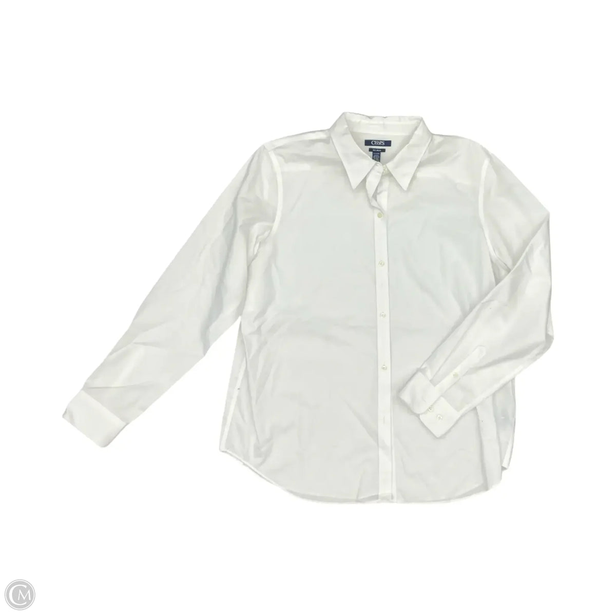 Blouse Long Sleeve By Chaps In White, Size: Xl