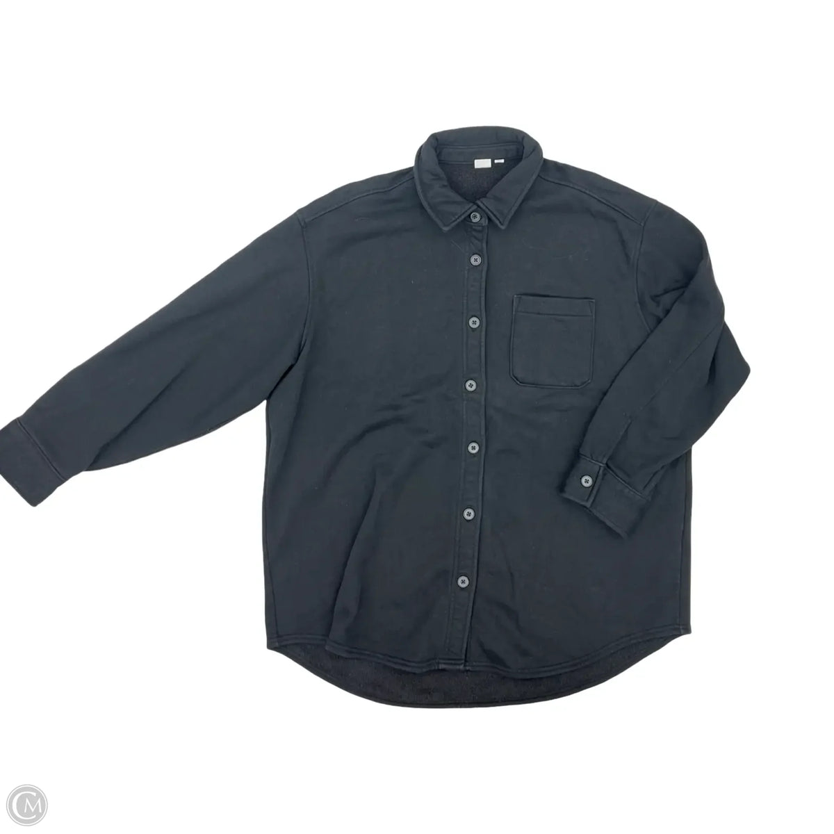 Jacket Shirt By Gap In Black, Size: L