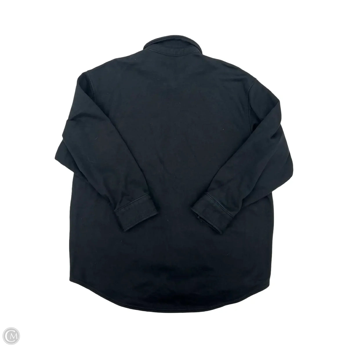 Jacket Shirt By Gap In Black, Size: L
