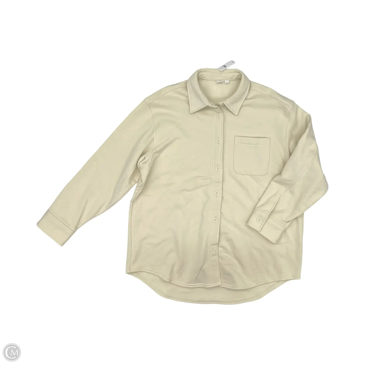 Jacket Shirt By Gap In Cream, Size: L