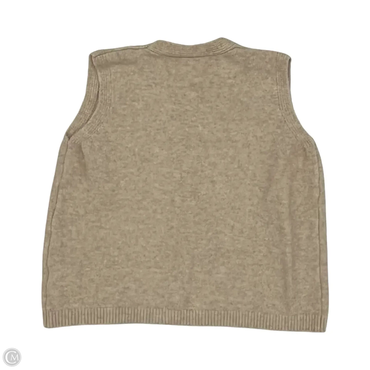 Vest Sweater By Cme In Tan, Size: L