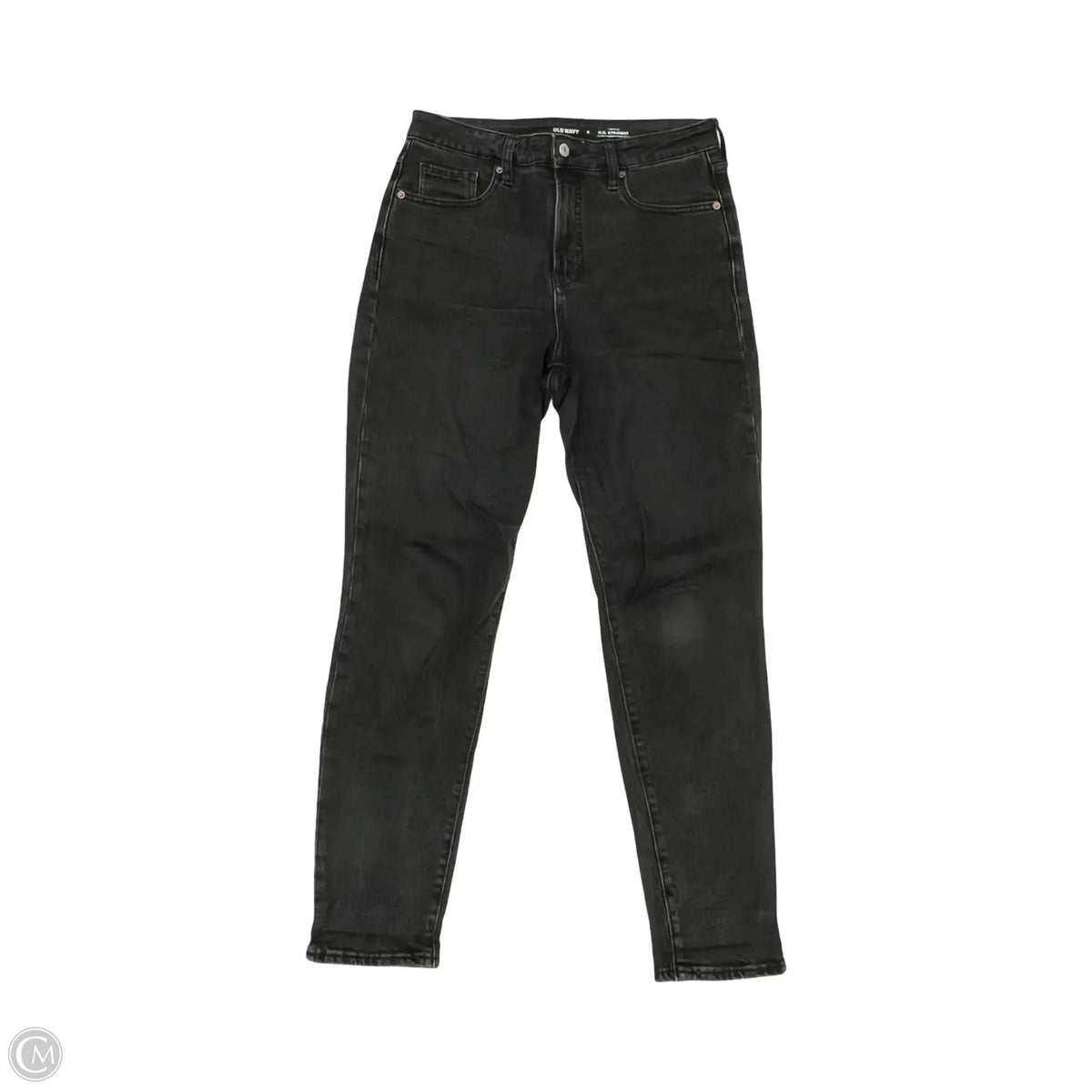 Jeans Straight By Old Navy In Black Denim, Size: 8