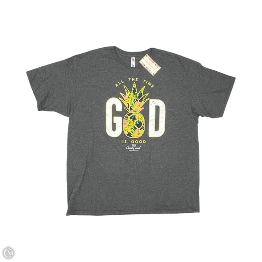 Top Short Sleeve By Clothes Mentor In Grey, Size: Xl