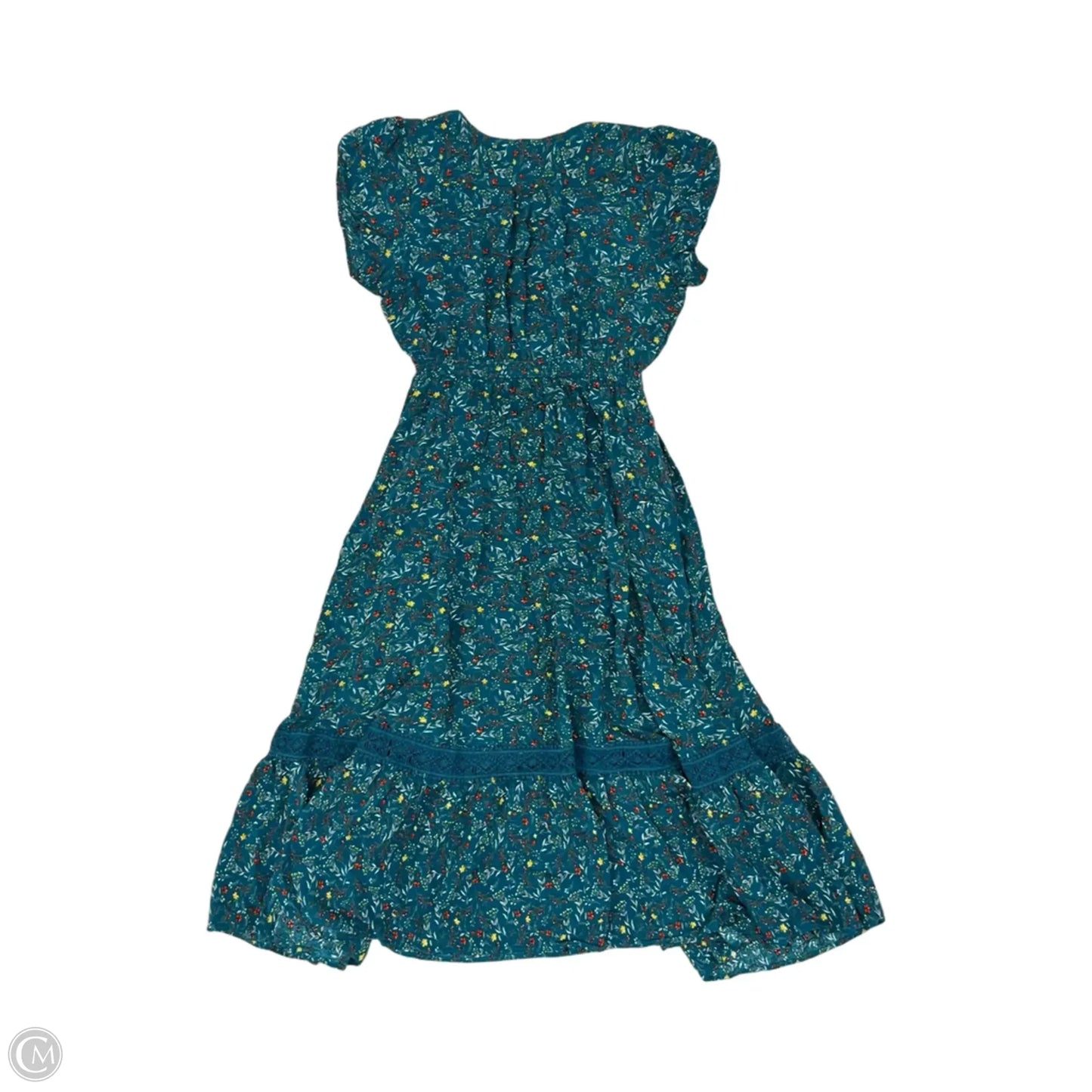 Dress Casual Midi By Clothes Mentor In Teal, Size: 12