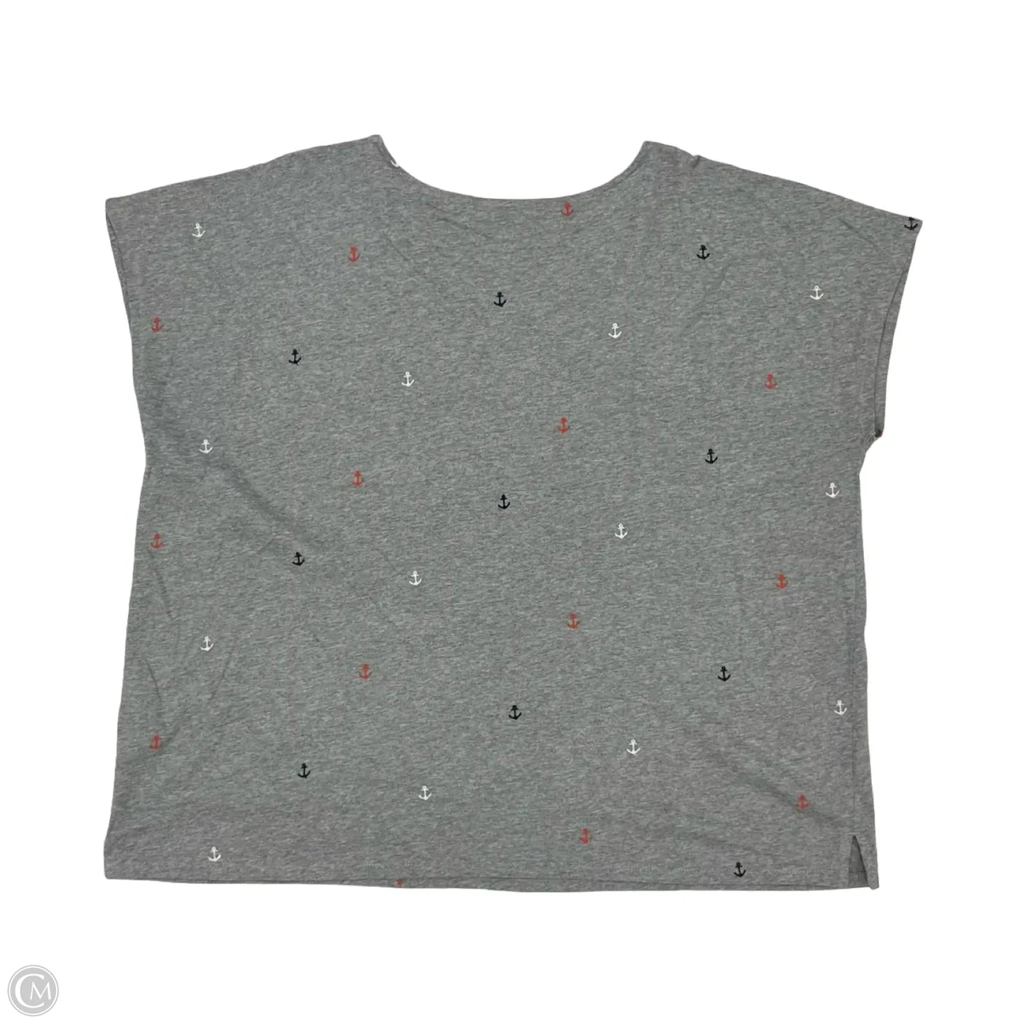 Top Short Sleeve By J. Jill In Grey, Size: 2x