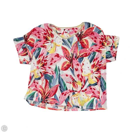 Top Short Sleeve By Chicos In Multi-colored, Size: Xxl