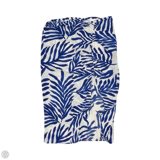 Skirt Midi By H&m In Blue & White, Size: 14