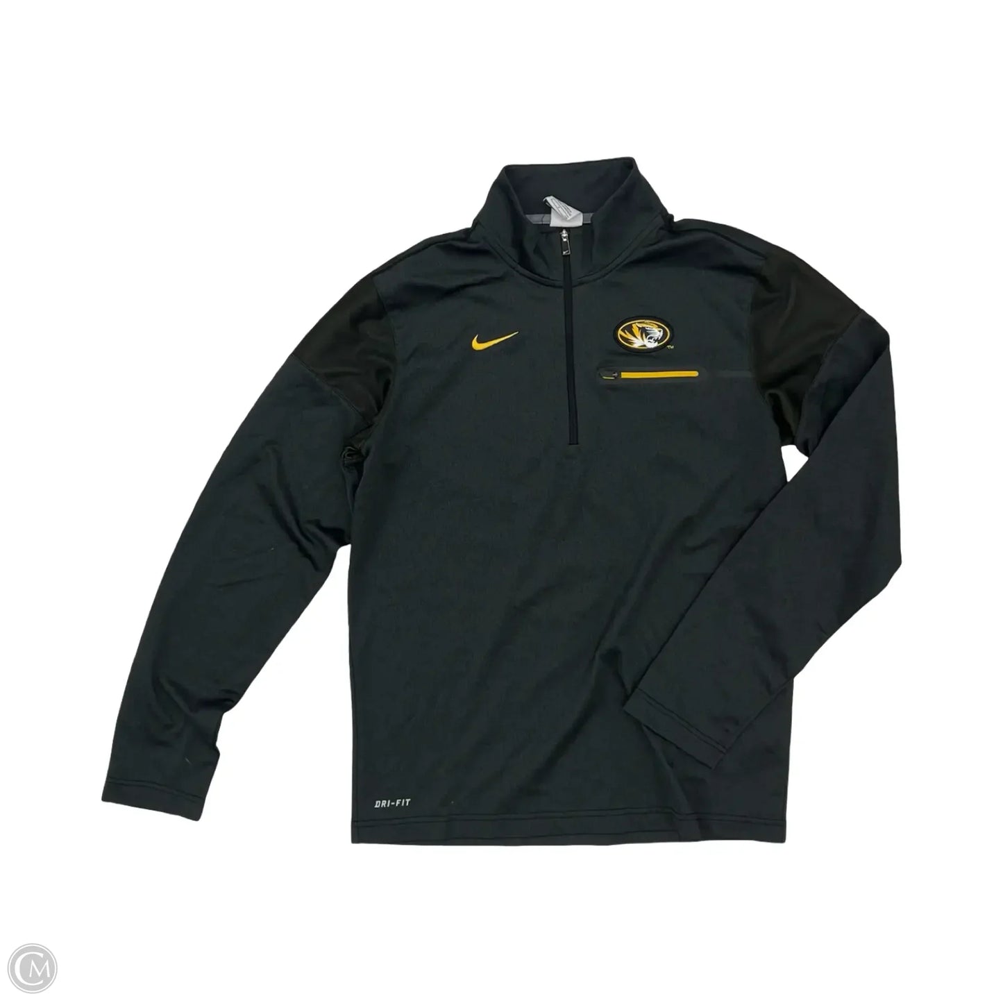 Athletic Sweatshirt Collar By Nike In Grey, Size: S