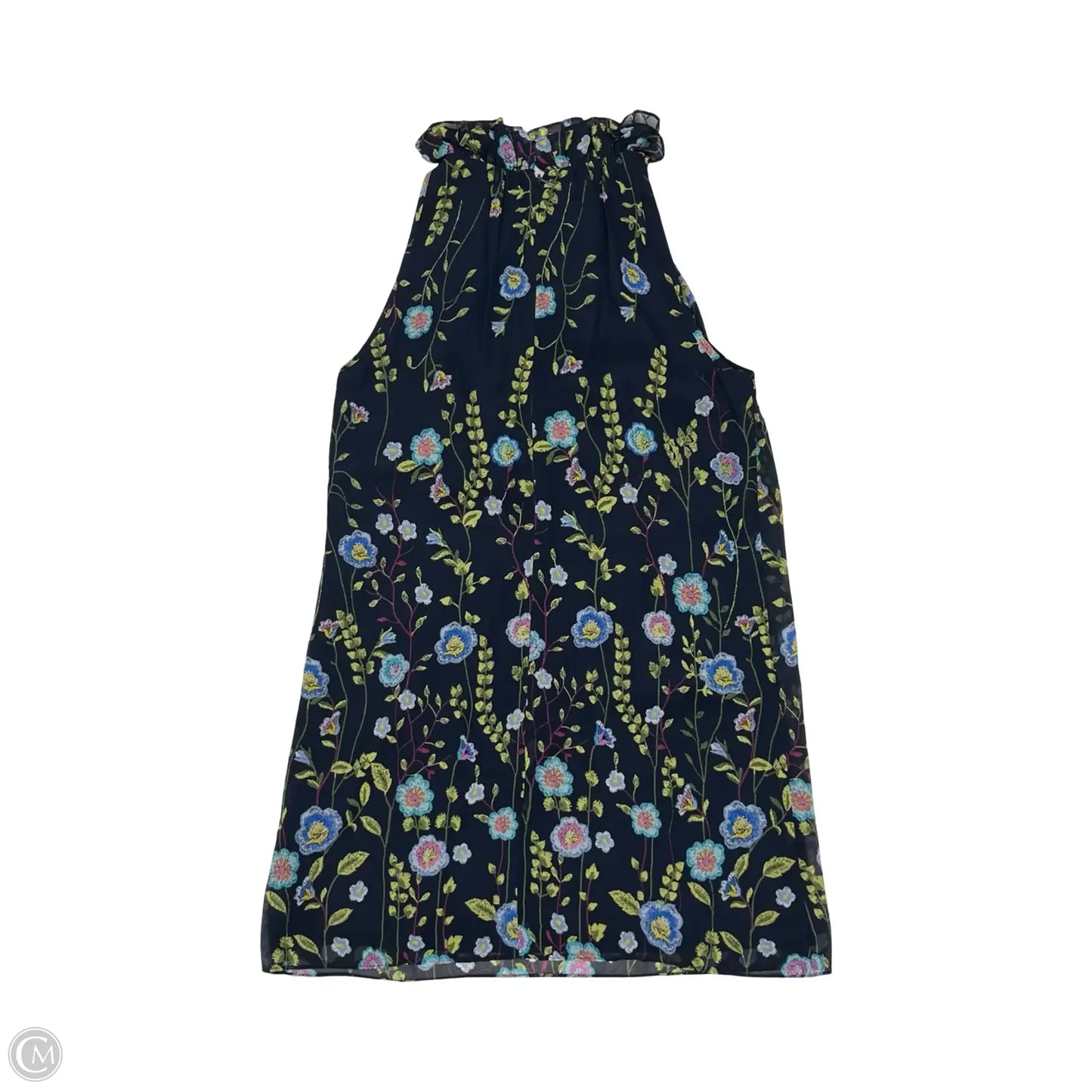 Dress Party Short By Tahari In Blue & Green, Size: 4p