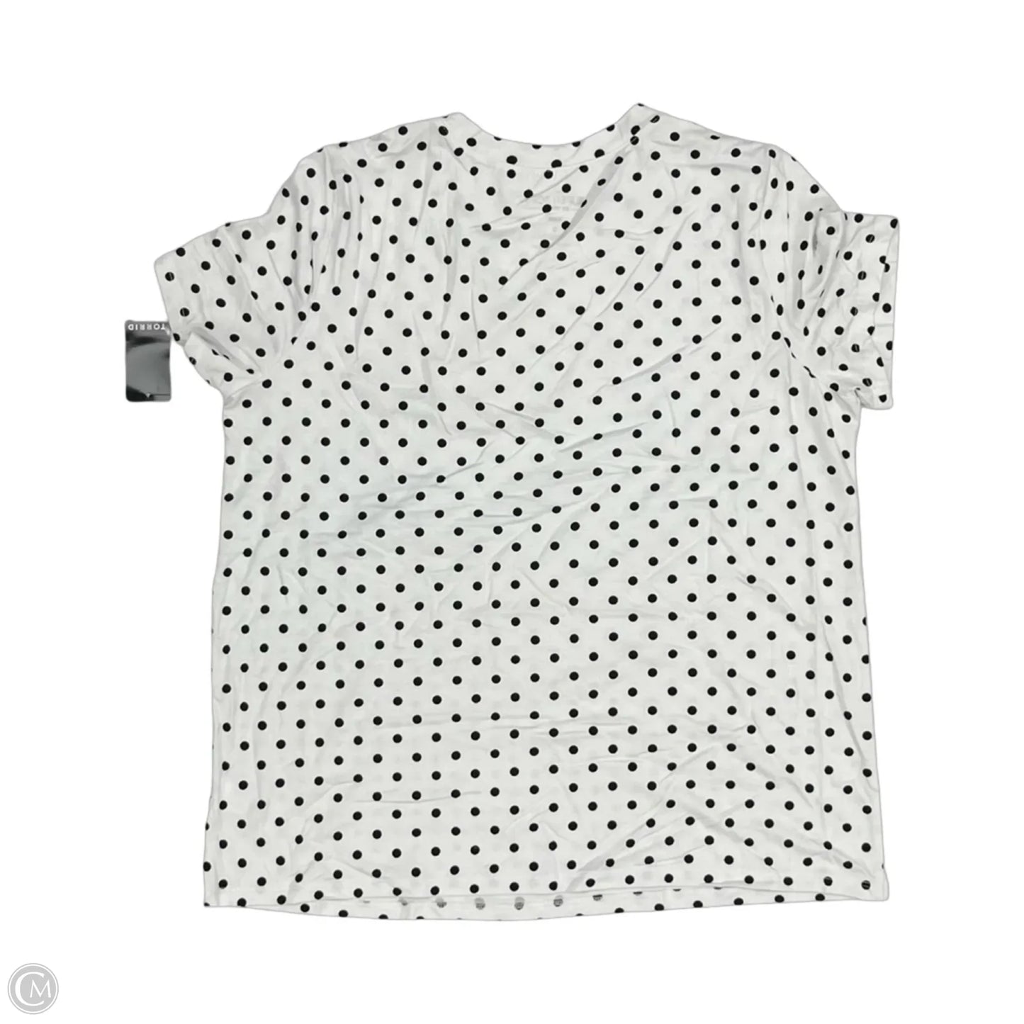 Top Short Sleeve By Torrid In Black & White, Size: L