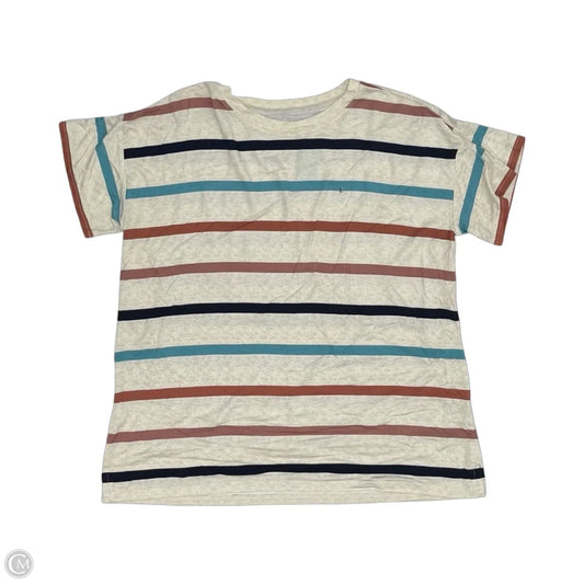 Top Short Sleeve By Maurices In Cream, Size: L