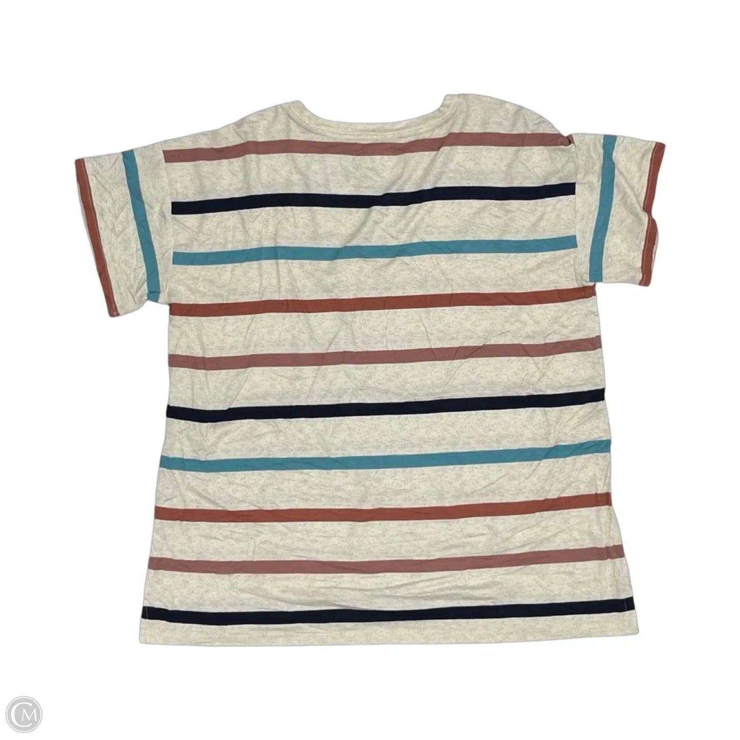 Top Short Sleeve By Maurices In Cream, Size: L