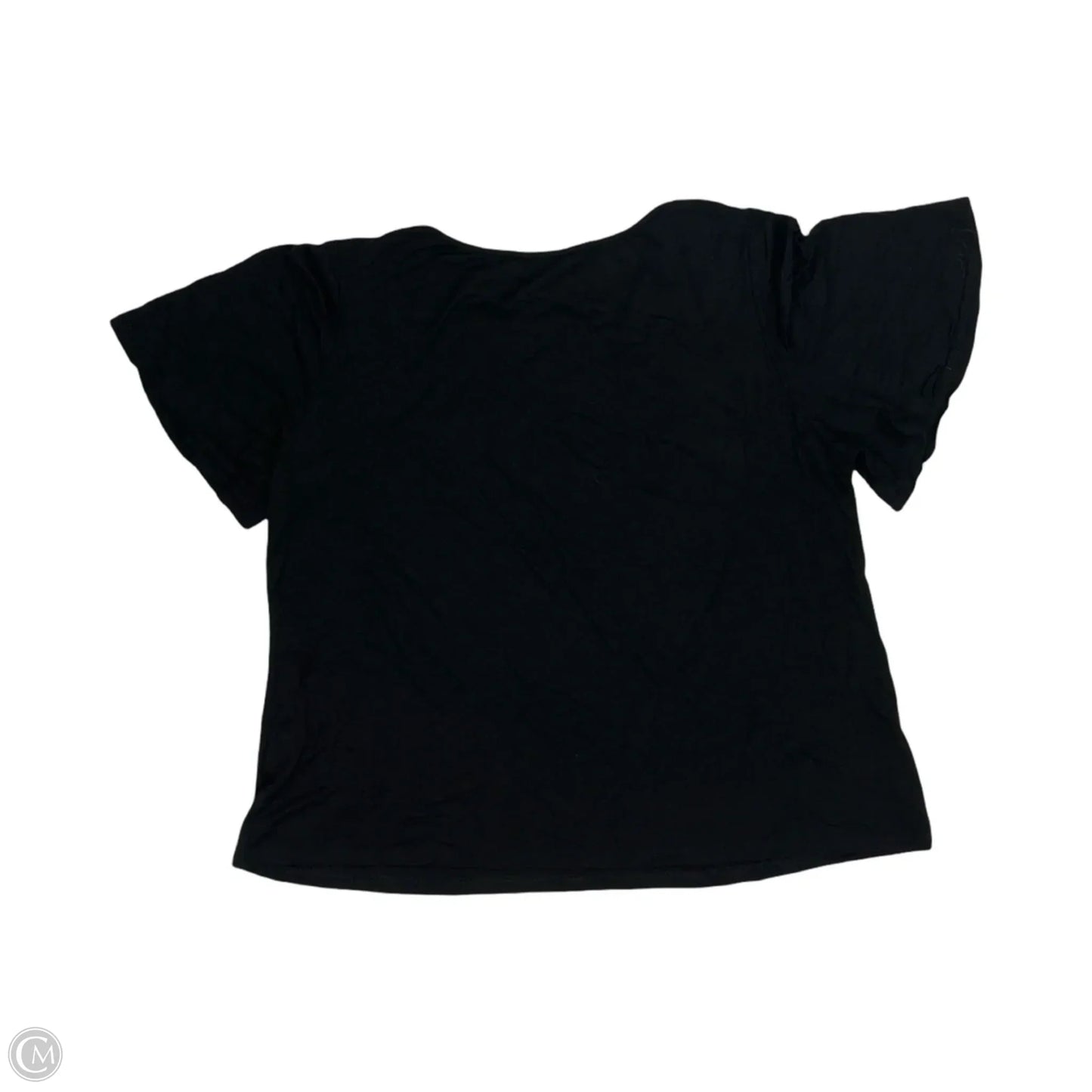 Top Short Sleeve Basic By Bloomchic In Black, Size: L