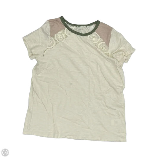Top Short Sleeve By Torrid In Cream, Size: L