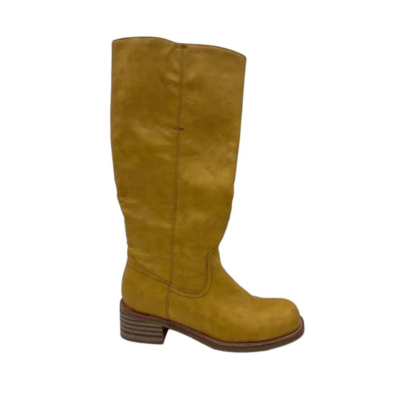 Boots Mid-calf Heels By Clothes Mentor In Tan, Size: 9