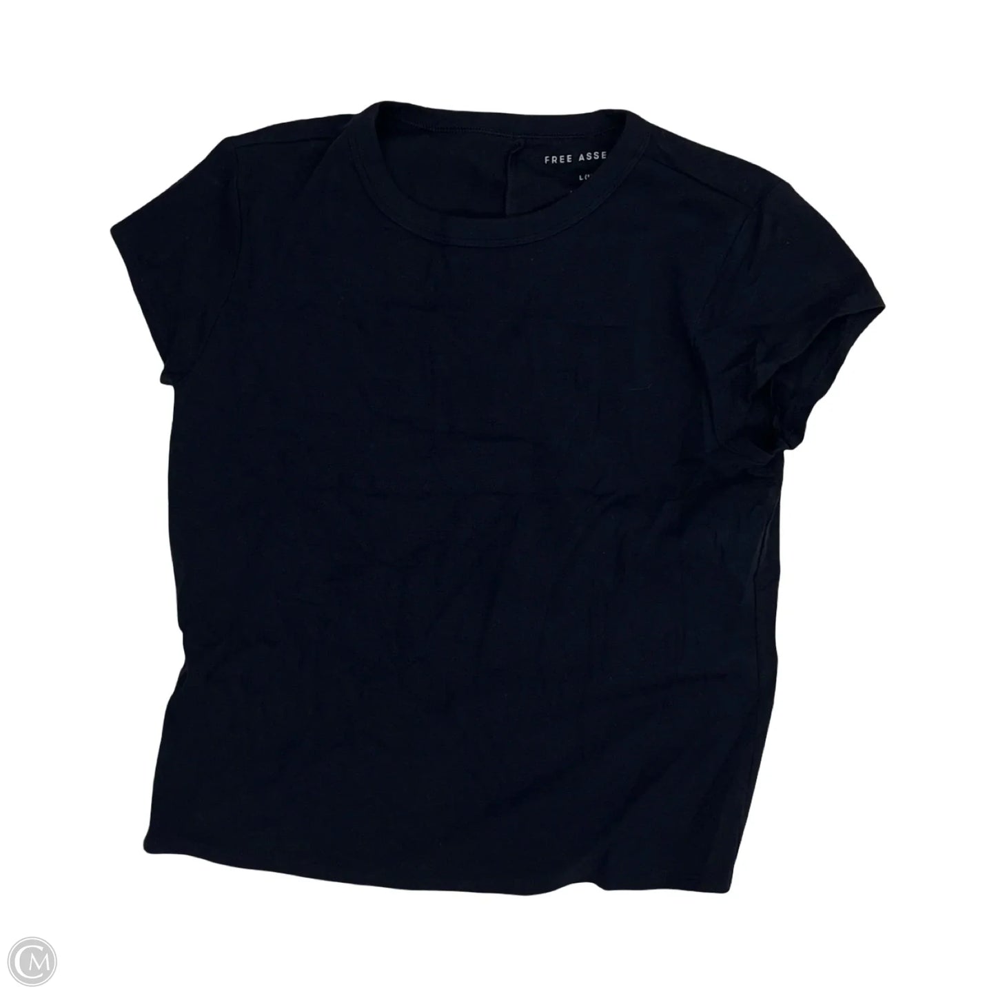 Top Short Sleeve Basic By Free Assembly In Navy, Size: L