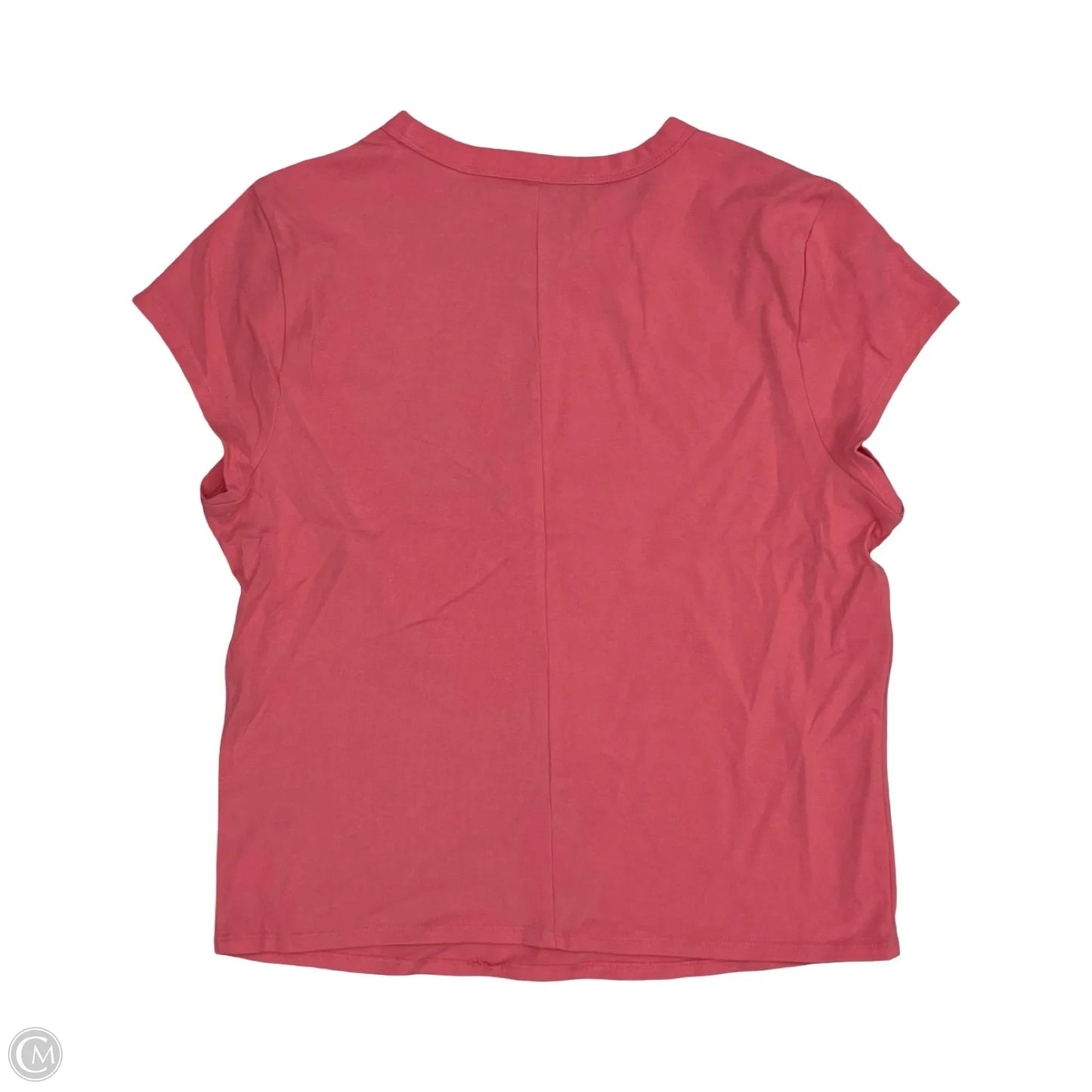 Top Short Sleeve Basic By Free Assembly In Pink, Size: L