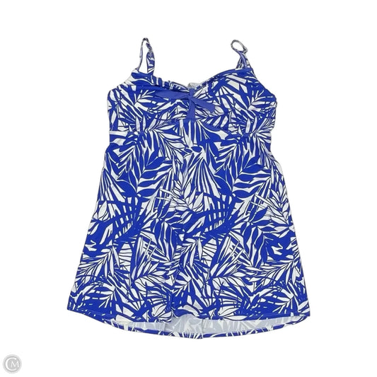Swimsuit By Clothes Mentor In Blue & White, Size: 16