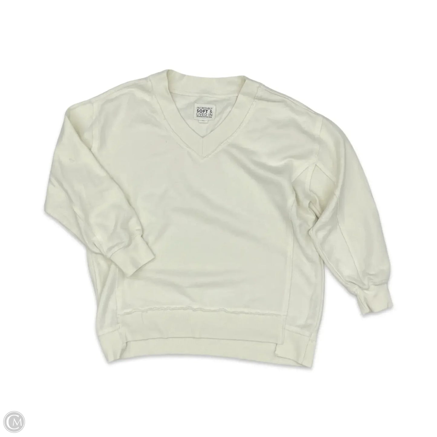 Sweatshirt Collar By American Eagle In Cream, Size: Xs