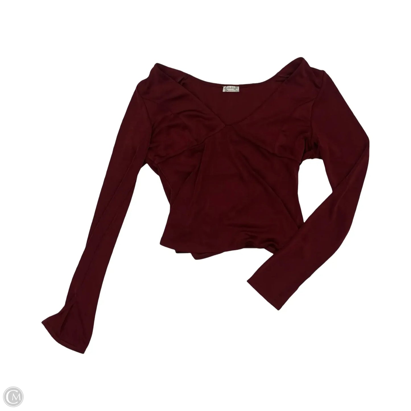 Blouse Long Sleeve By Free People In Red, Size: L
