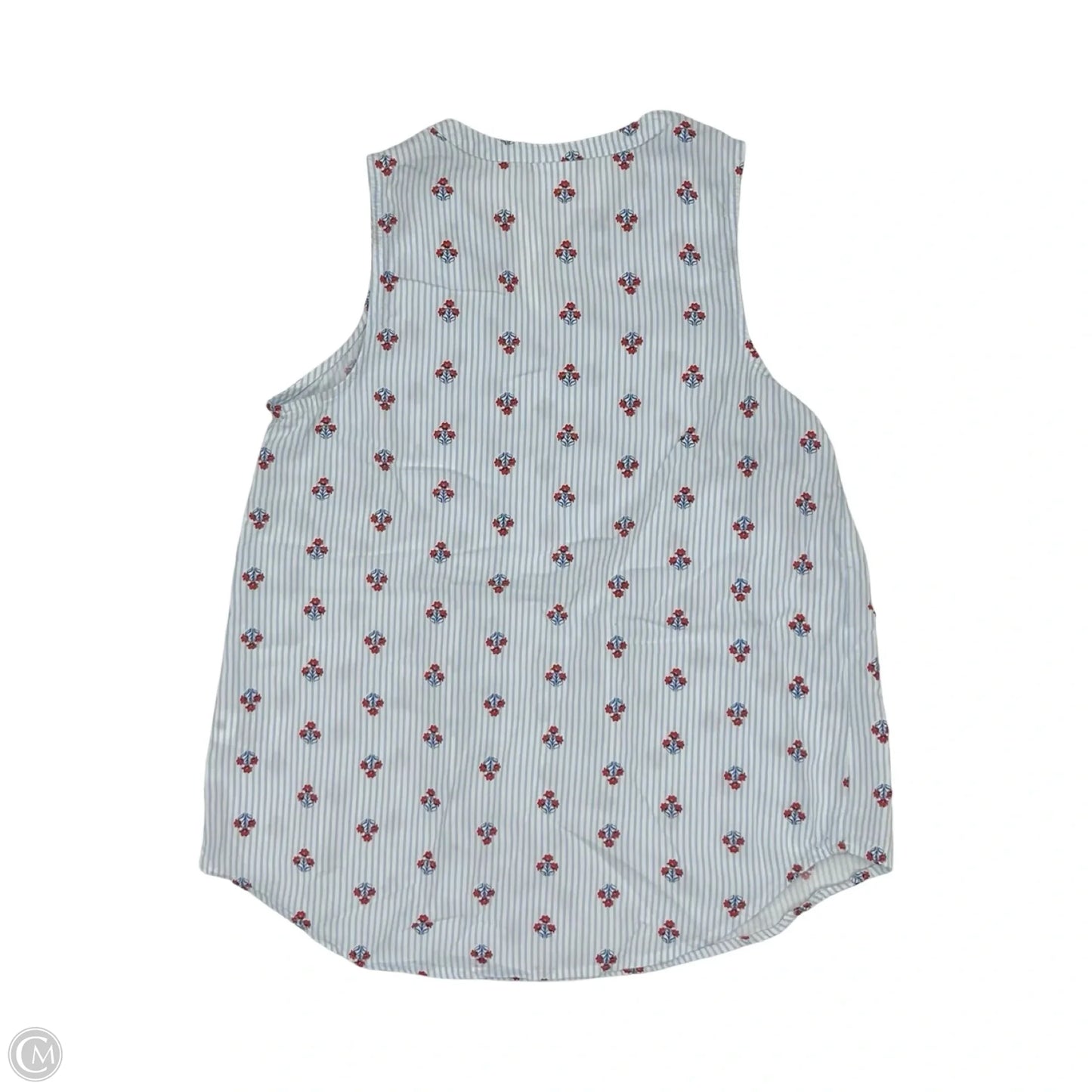 Top Sleeveless By Croft And Barrow In Blue & White, Size: Xs