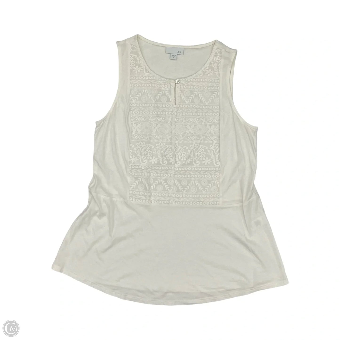 Top Sleeveless By J. Jill In Cream, Size: Xs