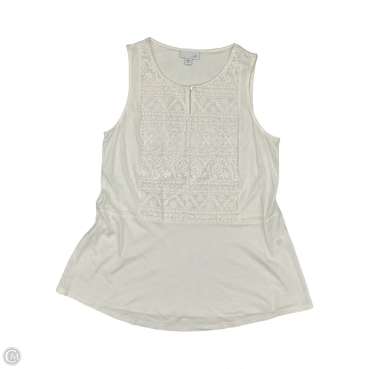 Top Sleeveless By J. Jill In Cream, Size: Xs