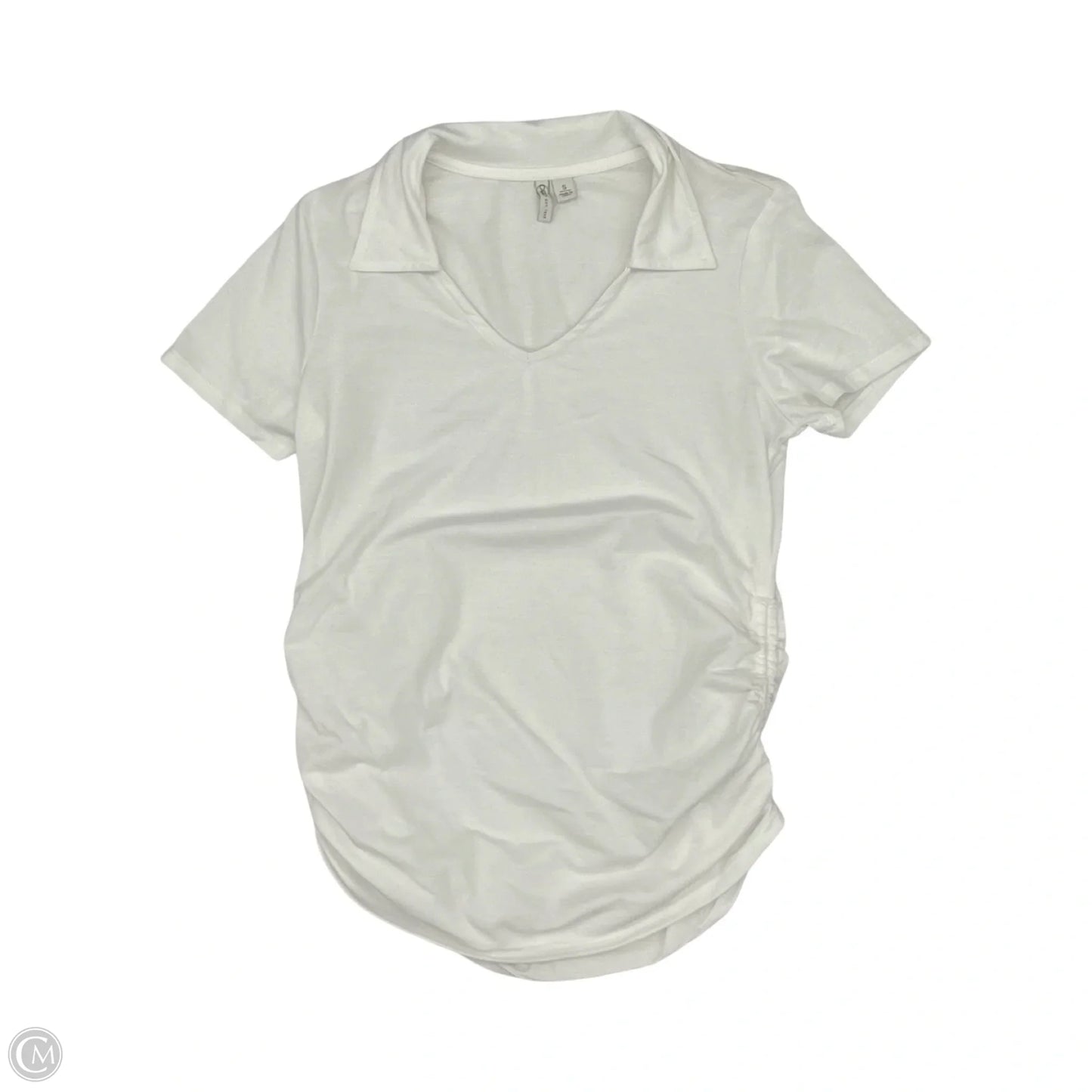 Top Short Sleeve By Cato In Cream, Size: S