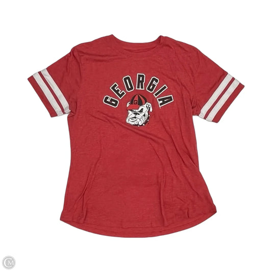 Athletic Top Short Sleeve By Clothes Mentor In Red, Size: L