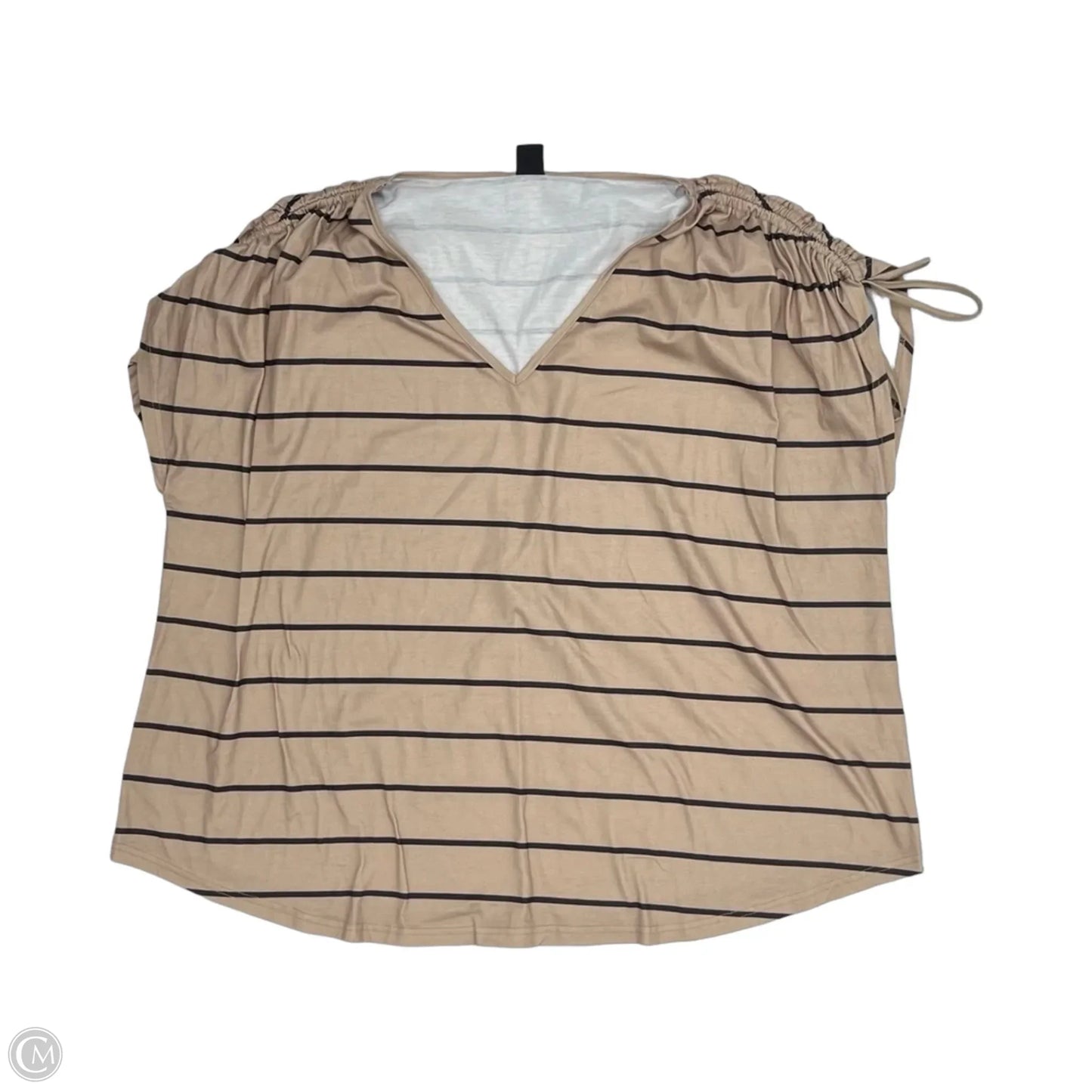 Top Short Sleeve By Clothes Mentor In Black & Brown, Size: 3x
