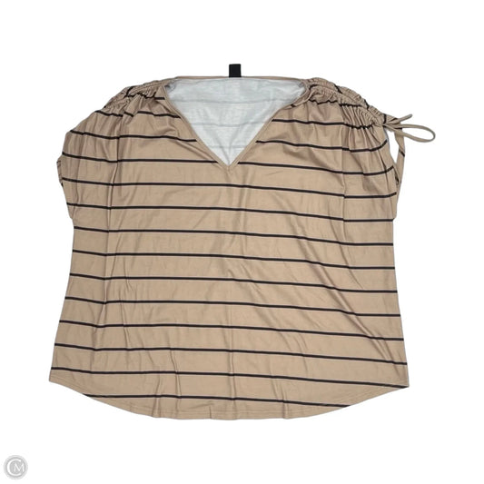 Top Short Sleeve By Clothes Mentor In Black & Brown, Size: 3x