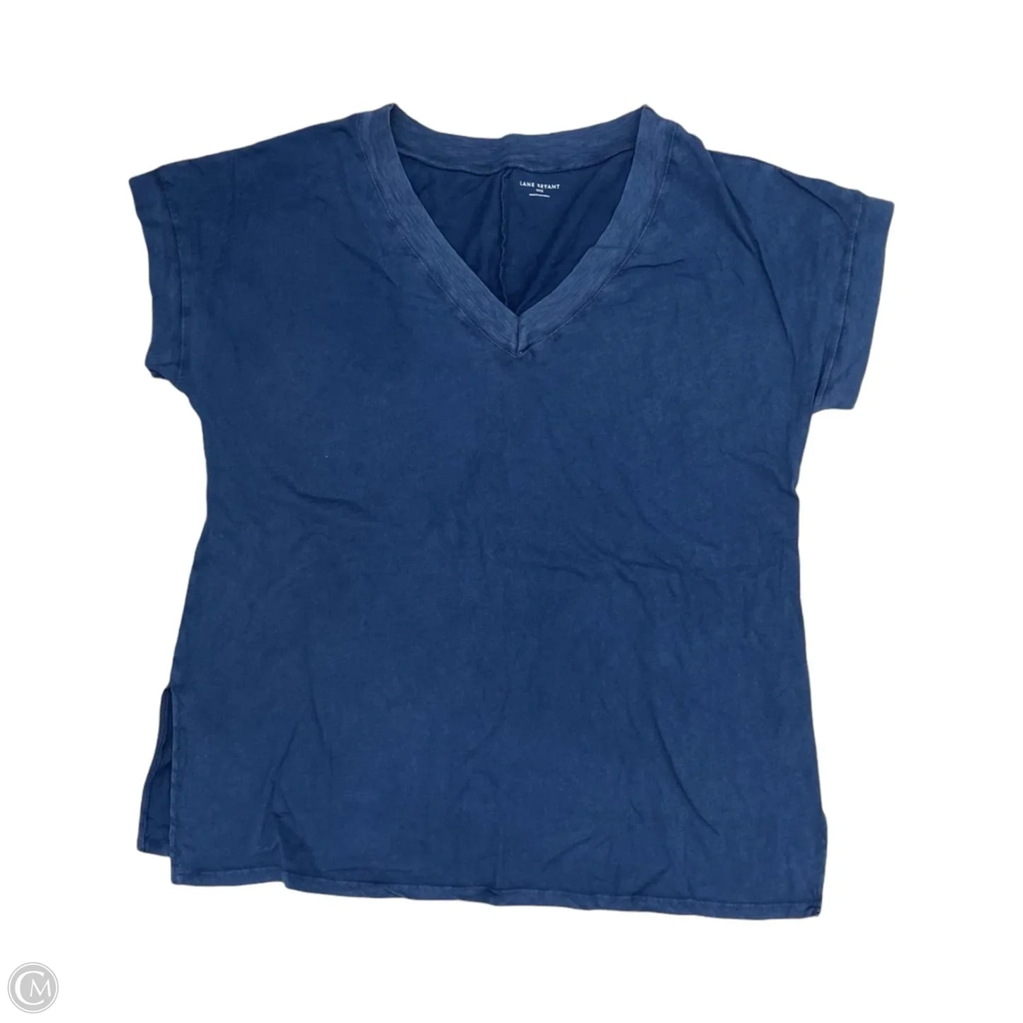 Top Short Sleeve By Lane Bryant In Blue, Size: 2x