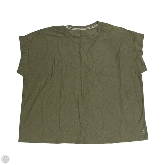 Athletic Top Short Sleeve By Livi Active In Green, Size: 3x