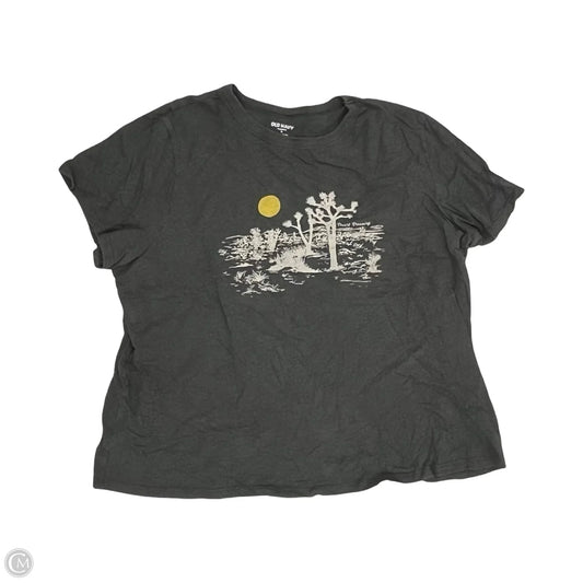Top Short Sleeve By Old Navy In Grey, Size: Xl