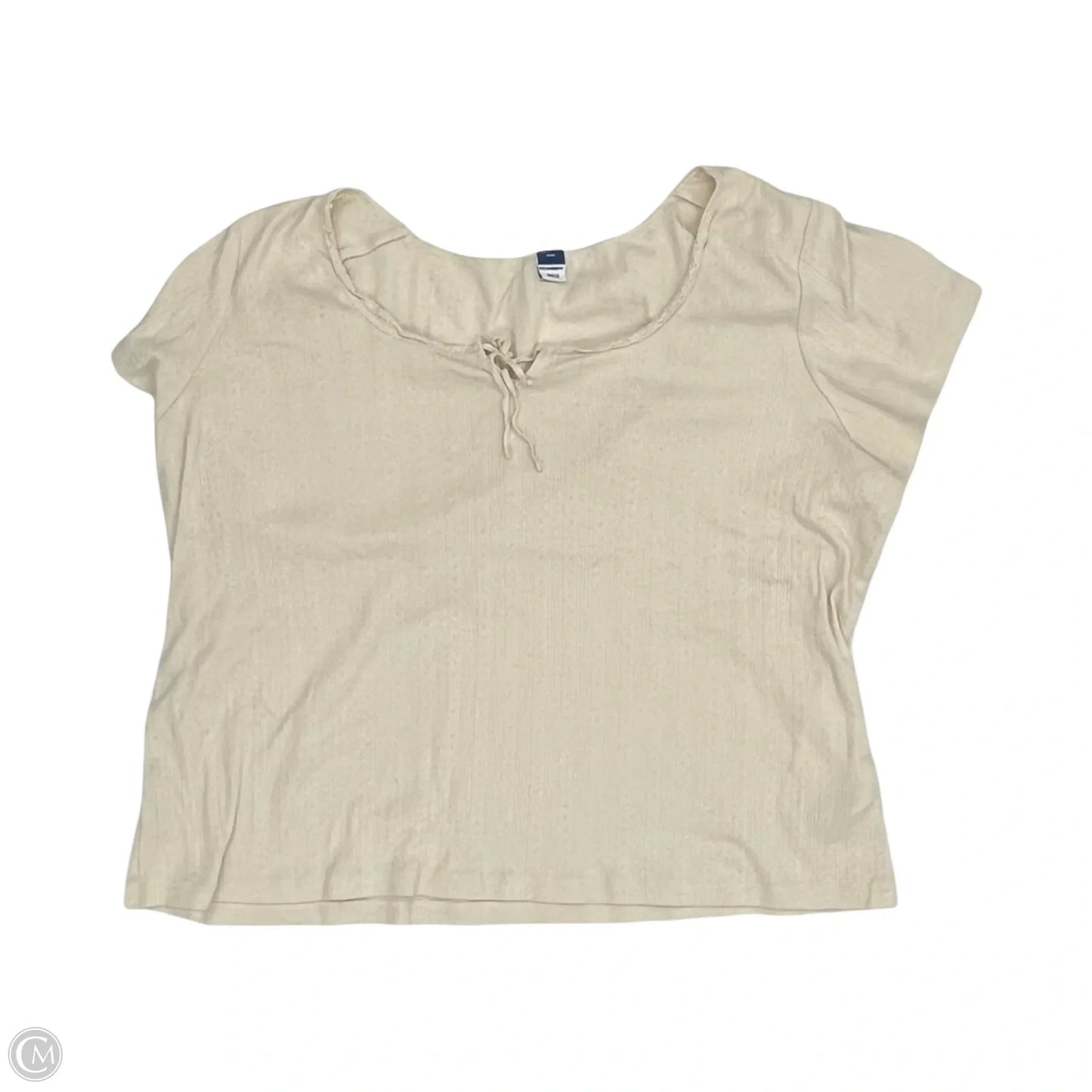 Top Short Sleeve By Old Navy In Cream, Size: Xxl