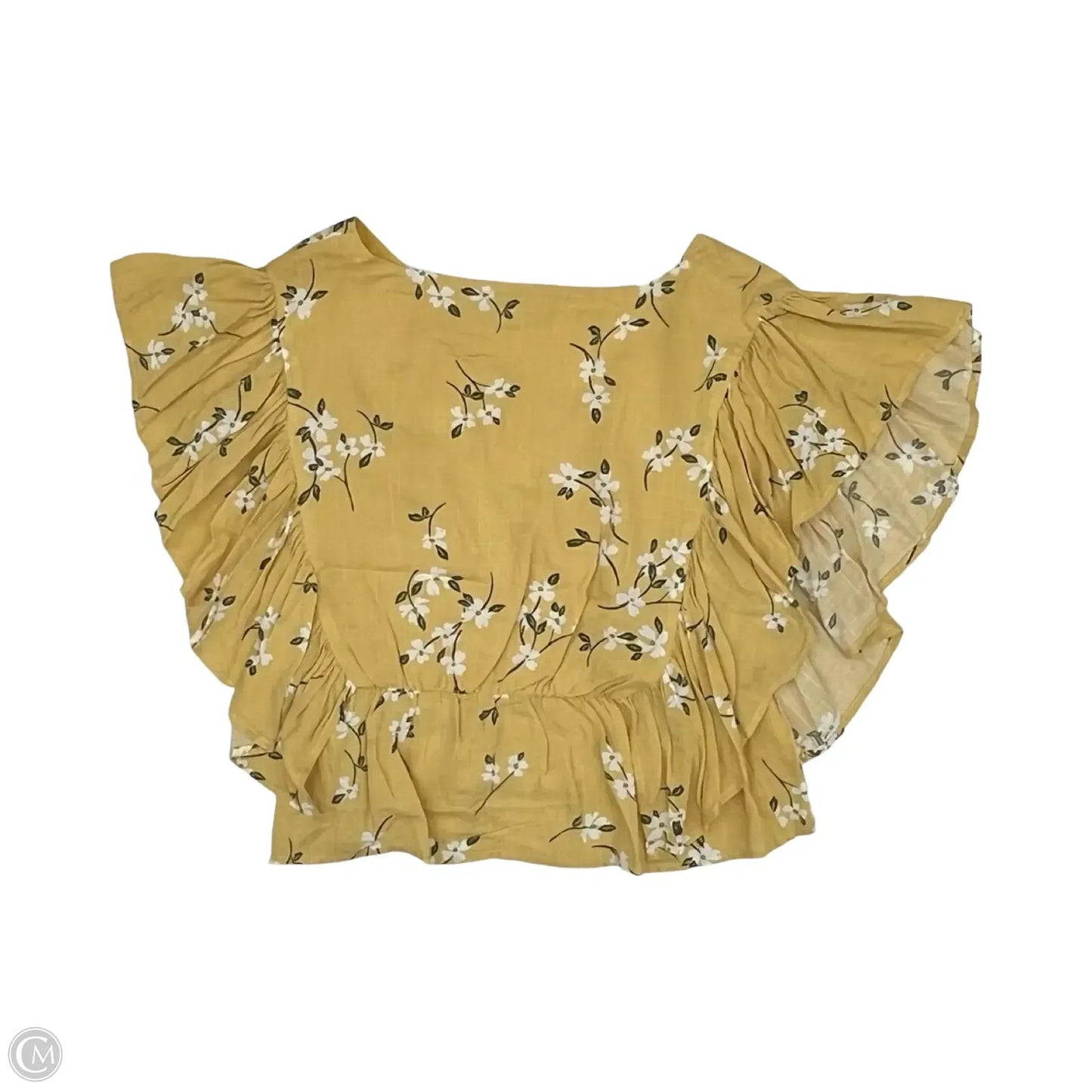 Top Short Sleeve By Minkpink In Yellow, Size: L