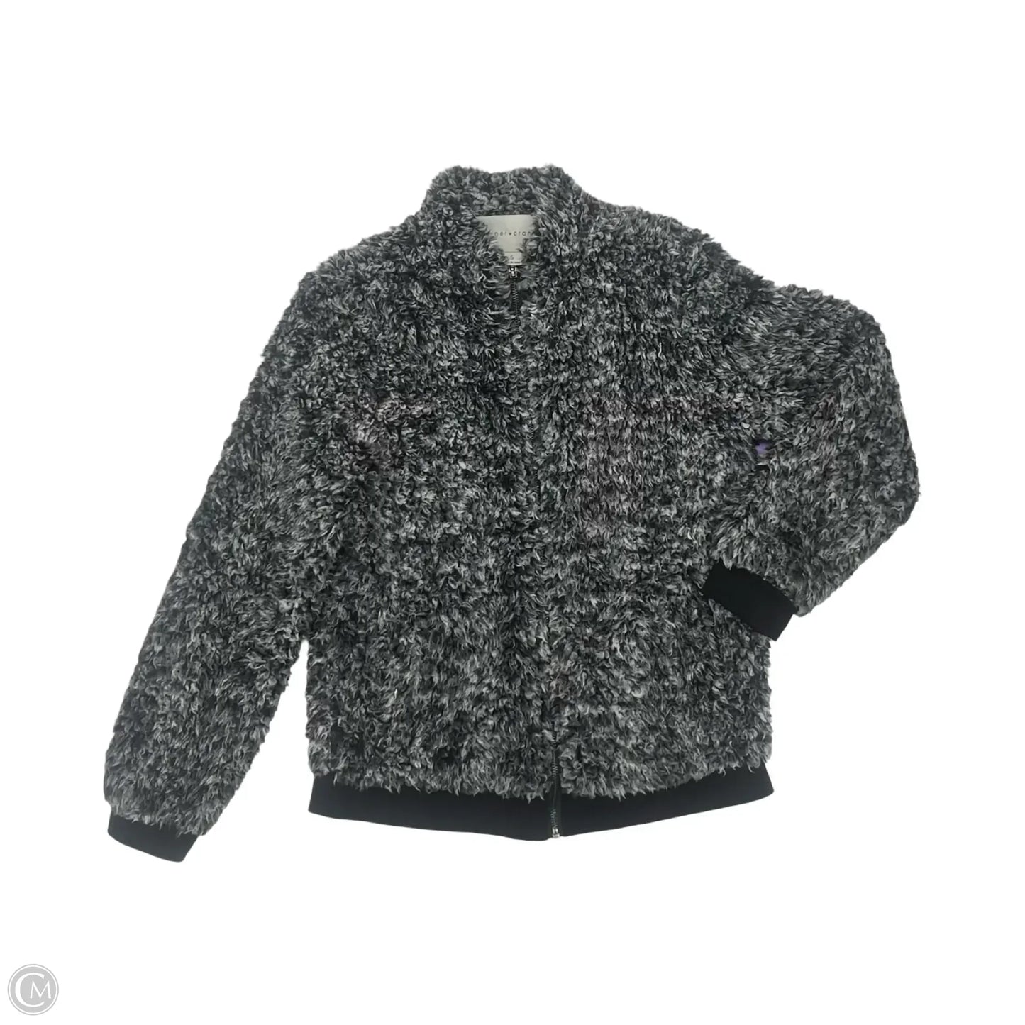Jacket Faux Fur & Sherpa By Paper Crane In Grey, Size: S