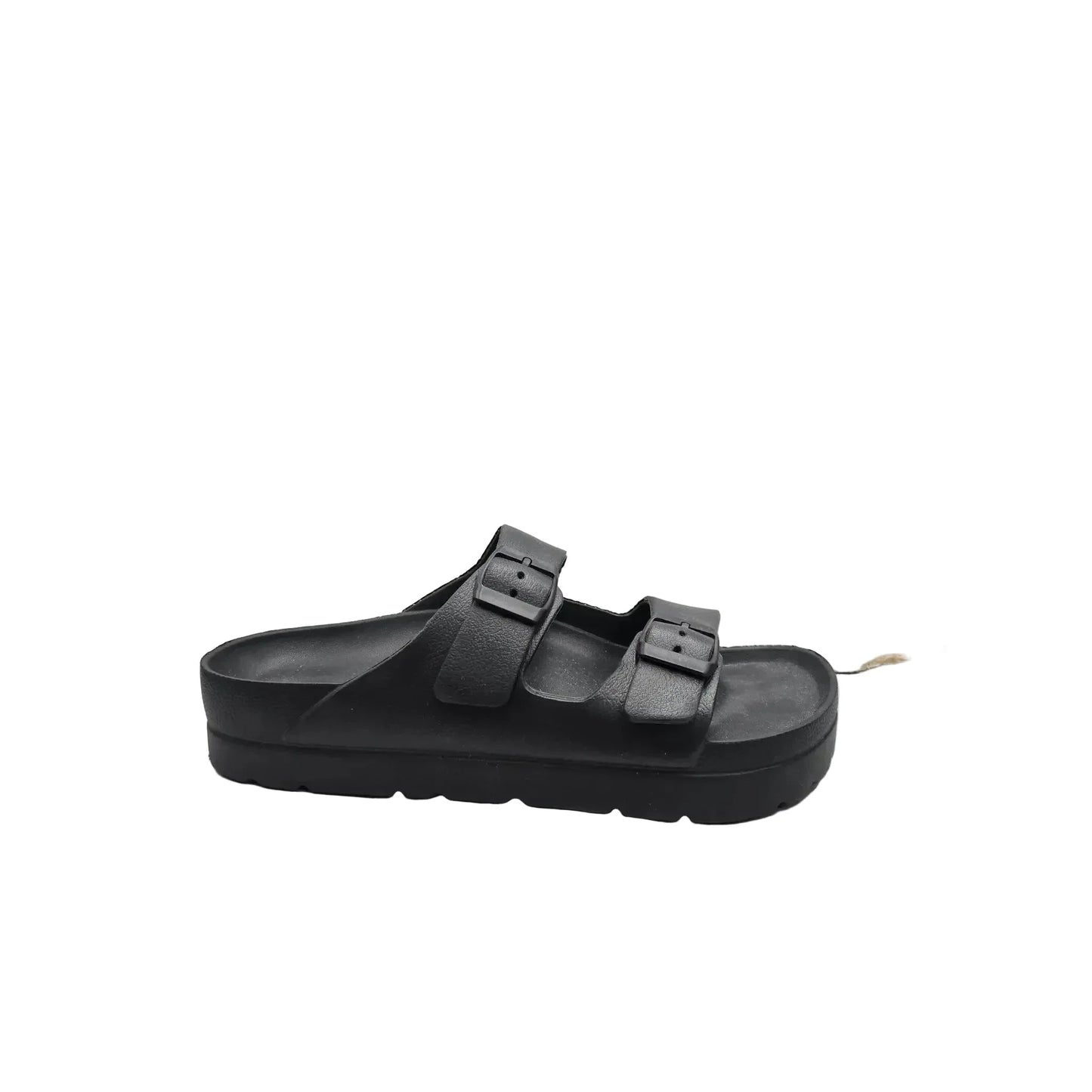 Sandals Flats By Clothes Mentor In Black, Size: 11