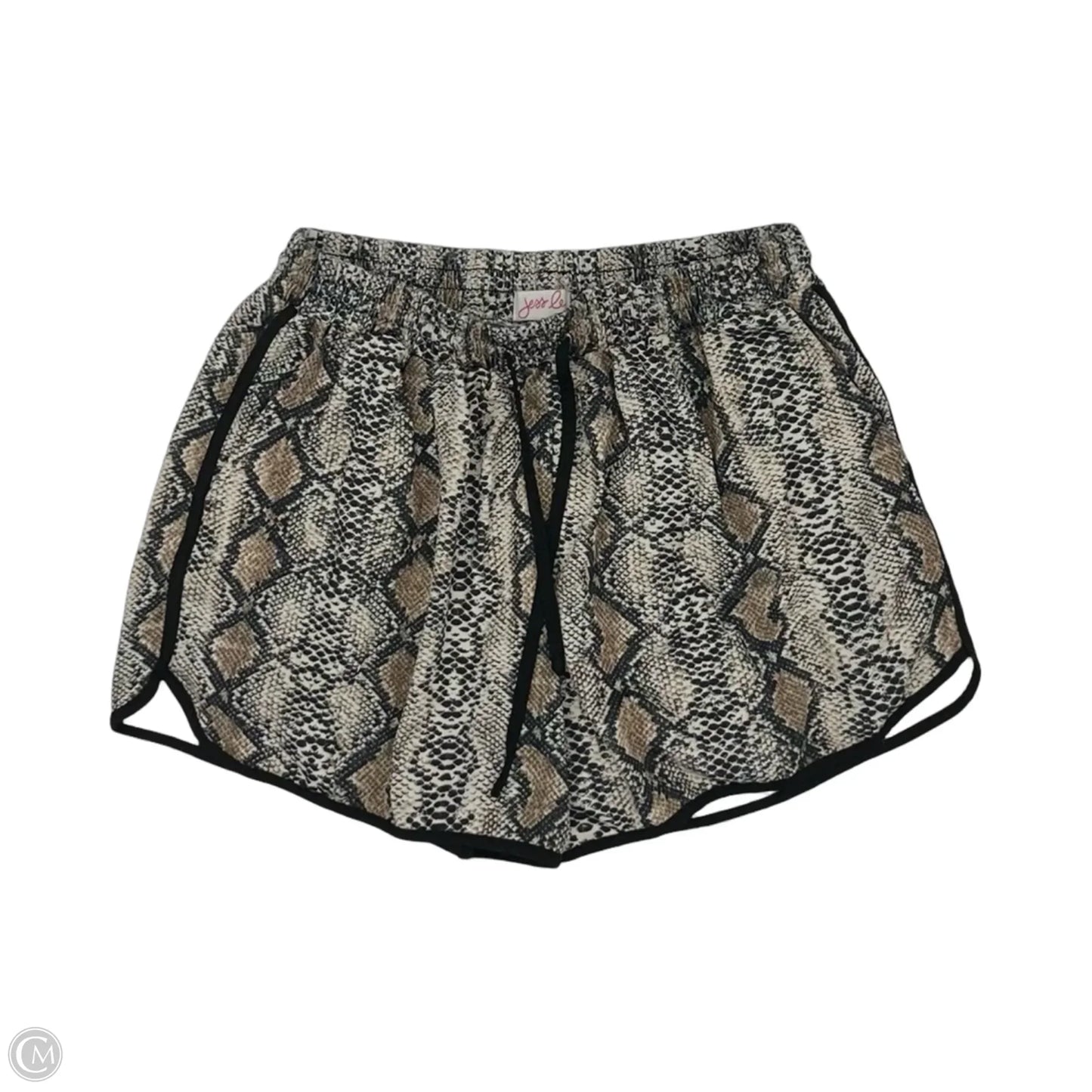 Shorts By Jess Lea In Snakeskin Print, Size: Xl