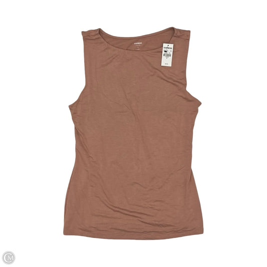 Blouse Sleeveless By Express In Tan, Size: M