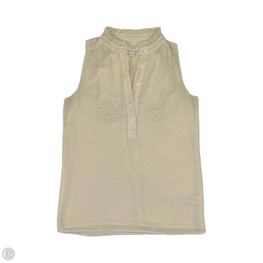 Blouse Sleeveless By J. Crew In Cream, Size: Xxs