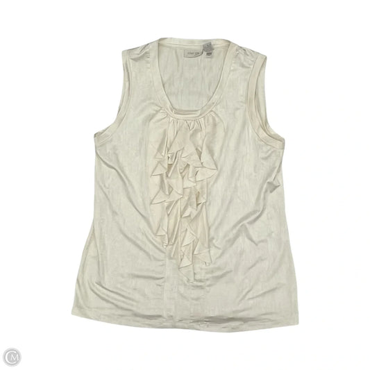 Blouse Sleeveless By Chicos In Cream, Size: M