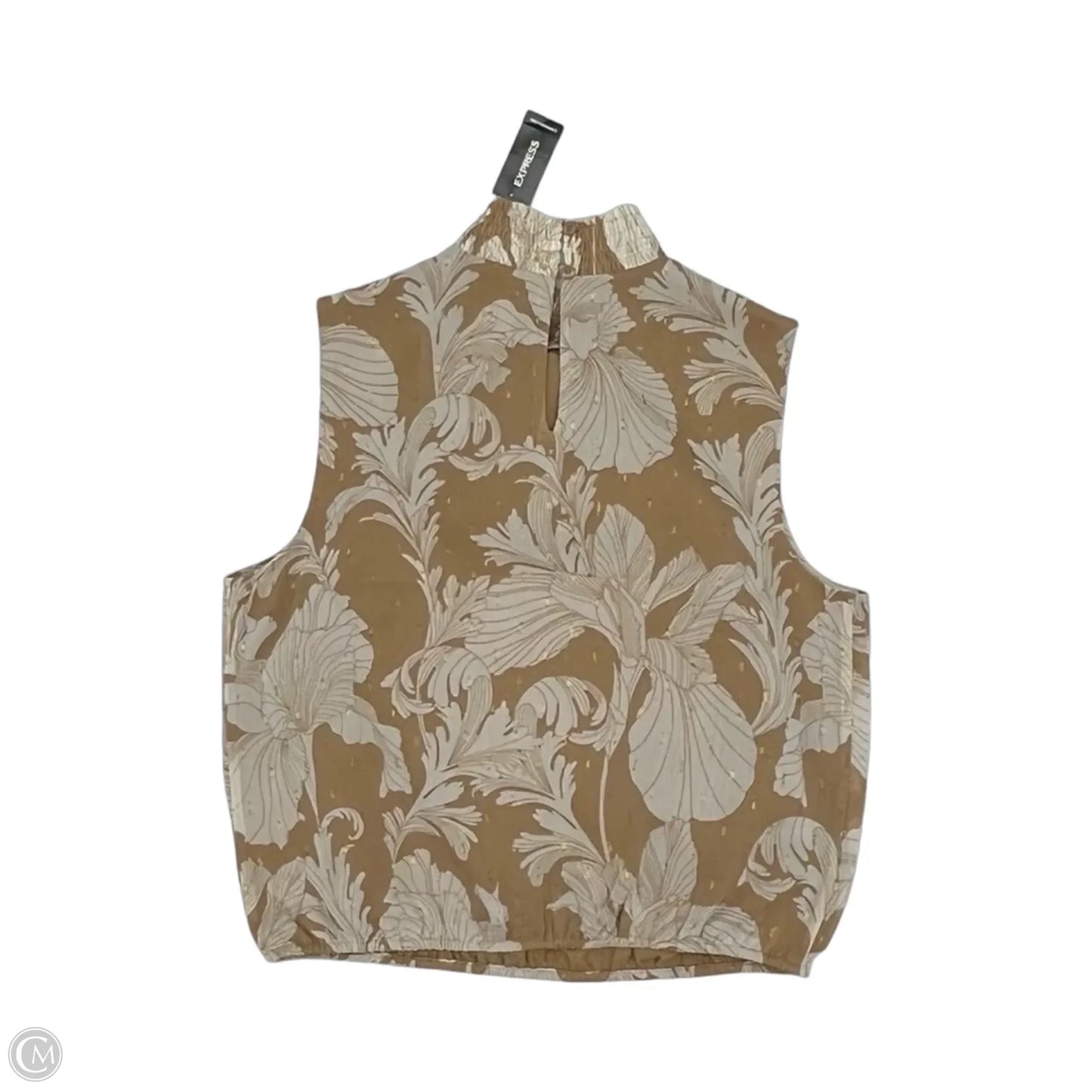 Blouse Sleeveless By Express In Tan, Size: S