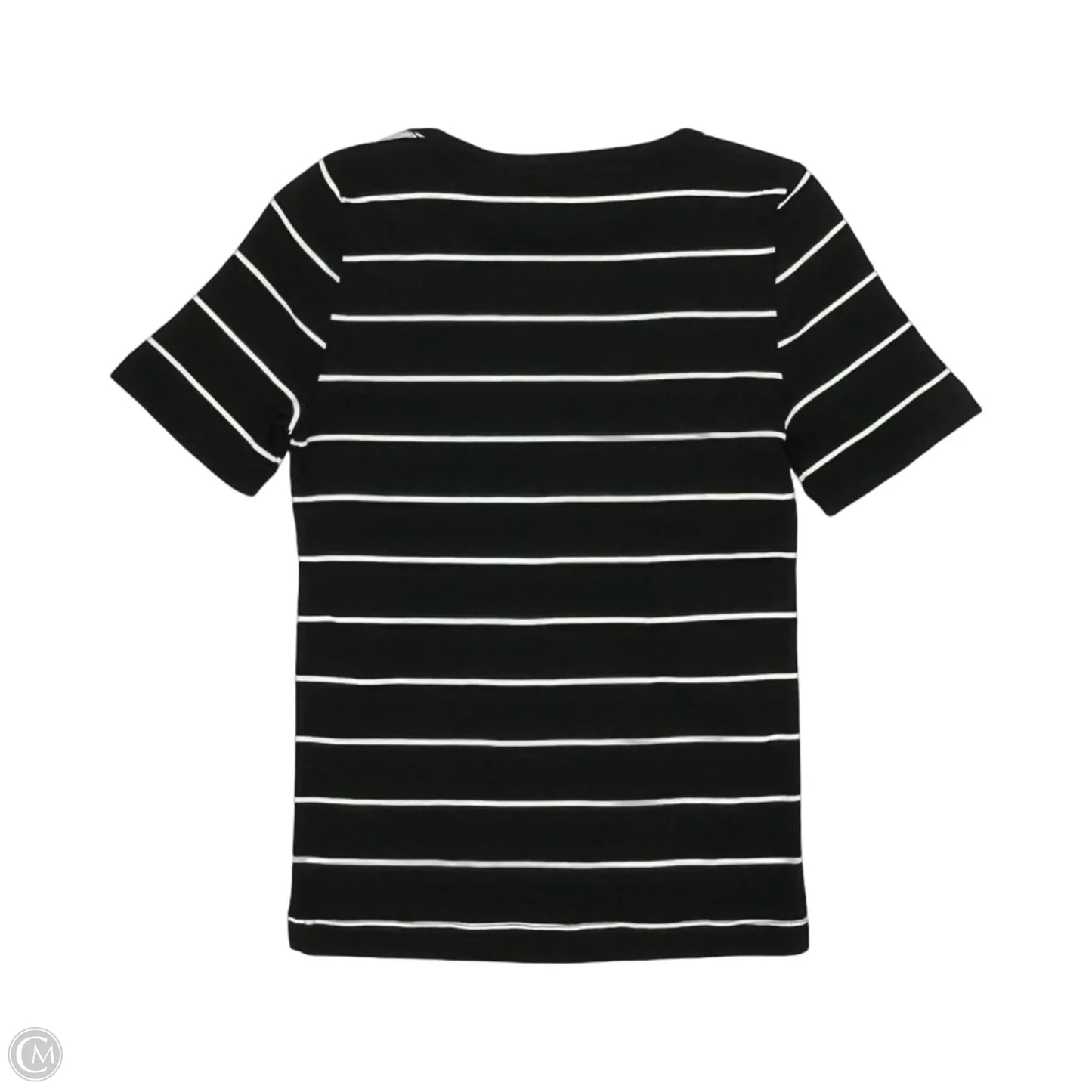 Top Short Sleeve By Loft In Black & White, Size: S
