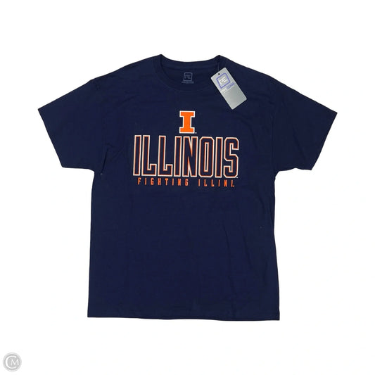 Athletic Top Short Sleeve By Clothes Mentor In Navy, Size: L