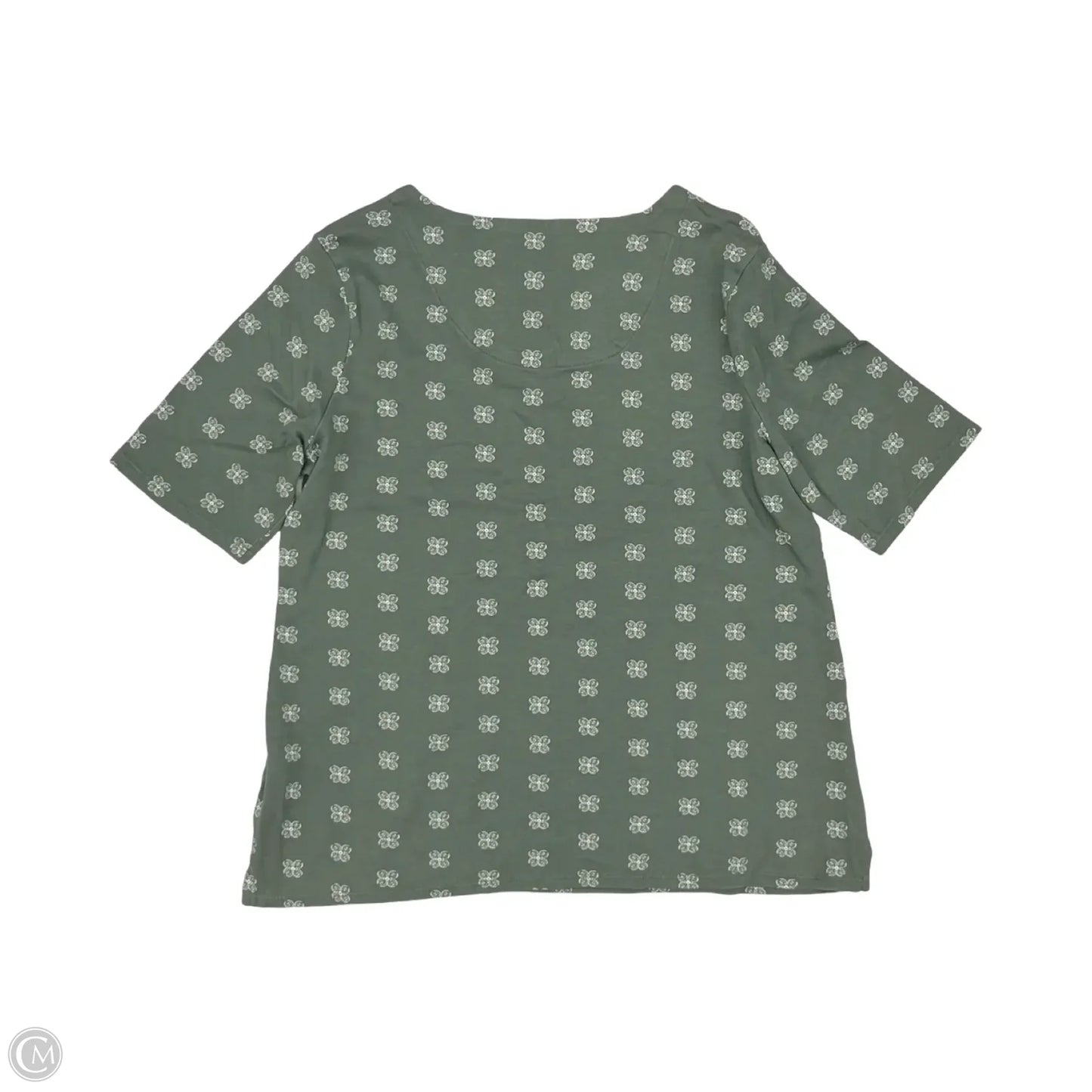 Top Short Sleeve By Croft And Barrow In Green, Size: L