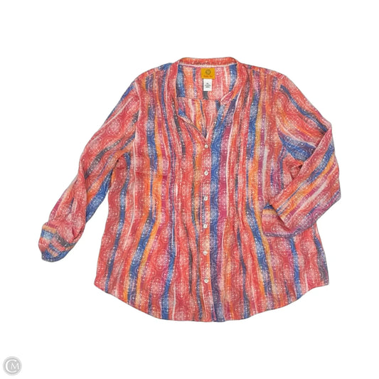 Blouse Long Sleeve By Ruby Rd In Multi-colored, Size: Xl