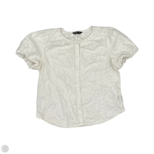 Blouse Short Sleeve By Simply Vera In White, Size: Xl